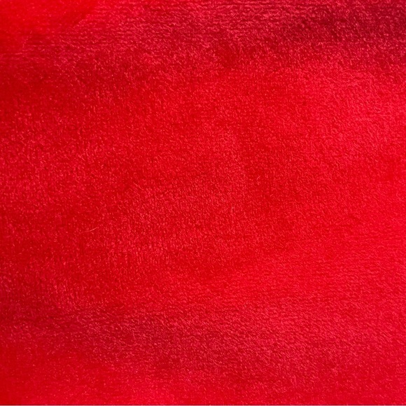 Juicy Couture Red Velour Track Pants S Gold Logo Y2K Retro Preppy Loungewear - Picture 7 of 8